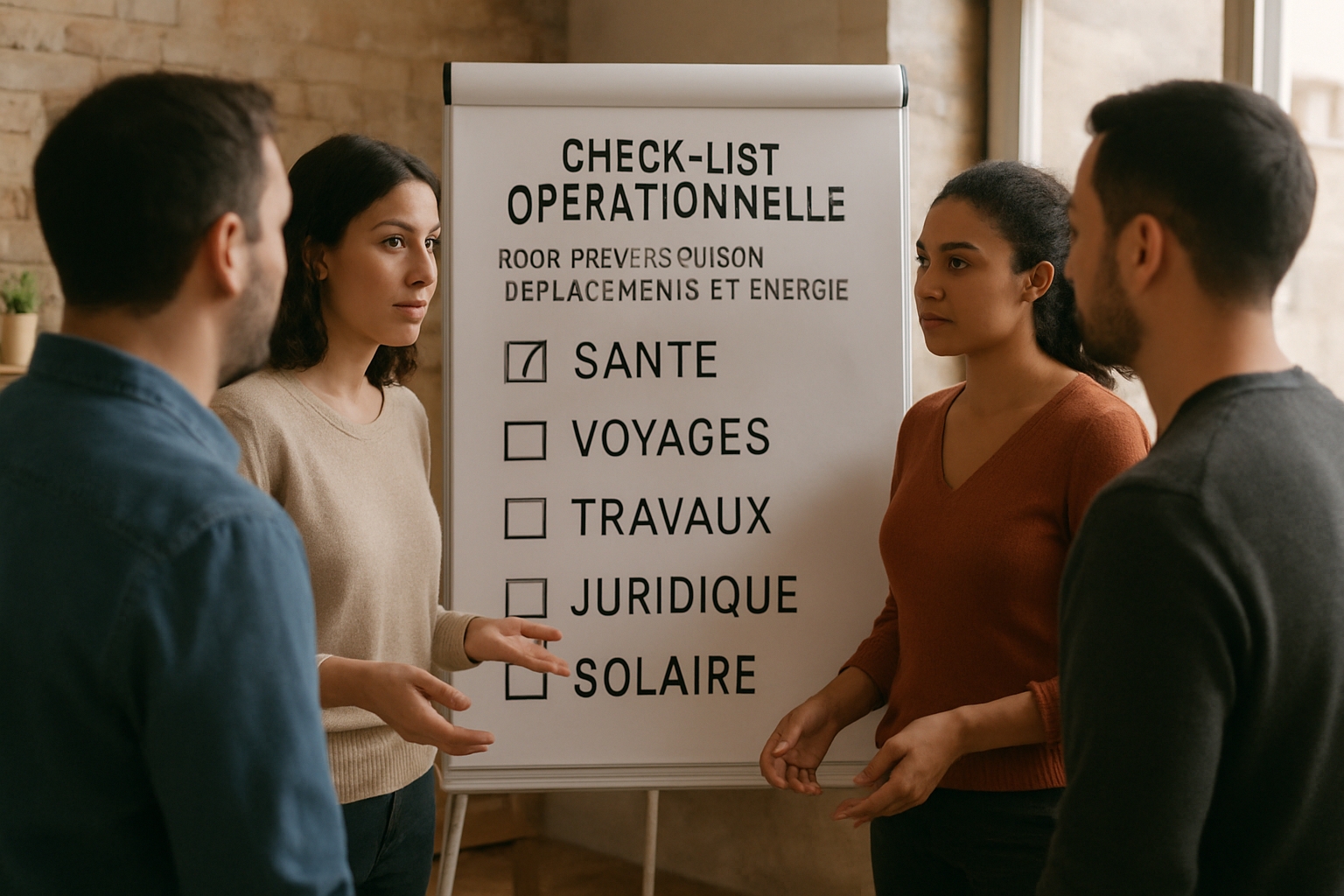 Check-list opérationnelle pour projets maison, déplacements et énergie : santé, administratif et solaire