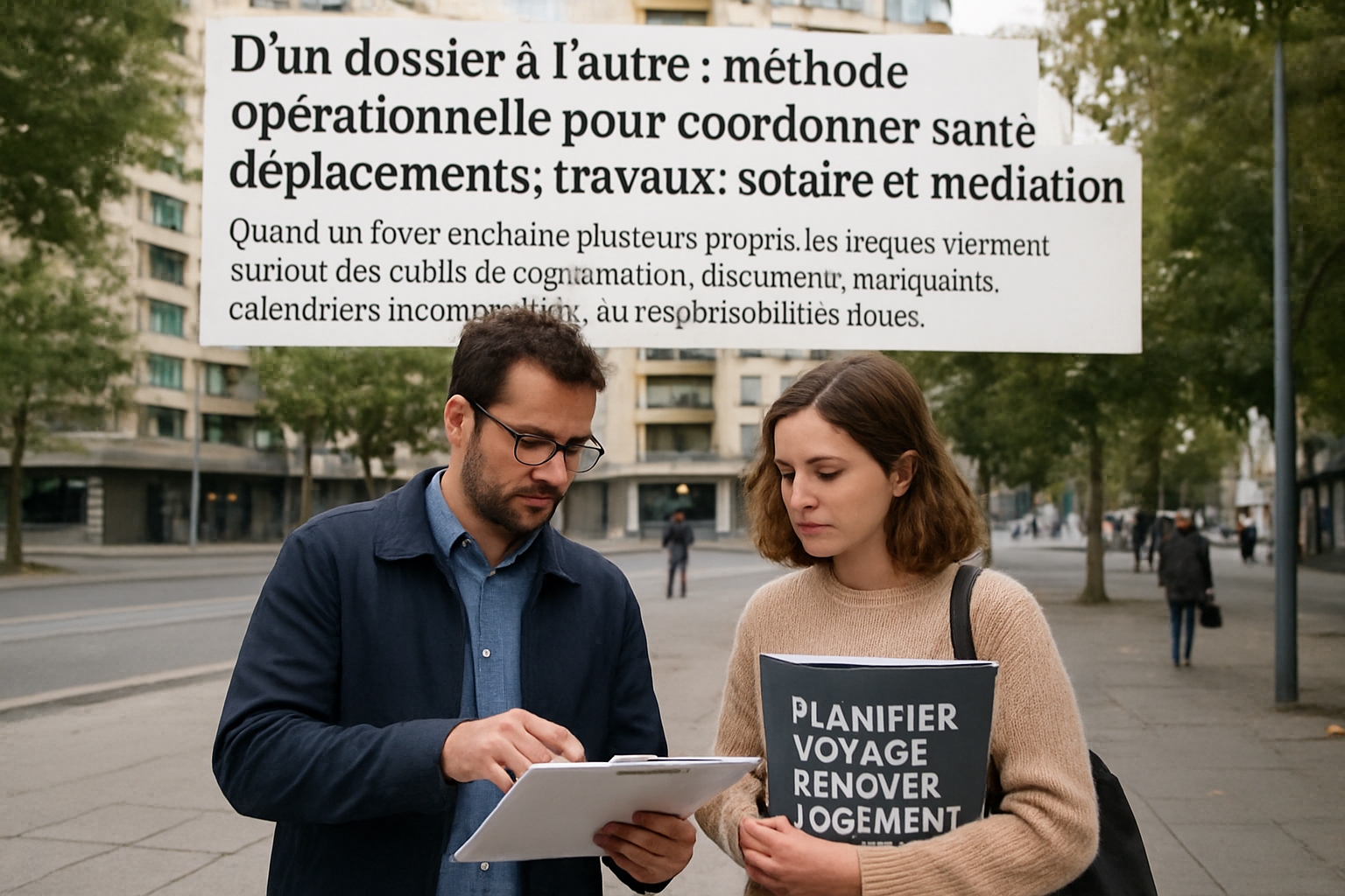 D’un dossier à l’autre : méthode opérationnelle pour coordonner santé, déplacements, travaux, solaire et médiation